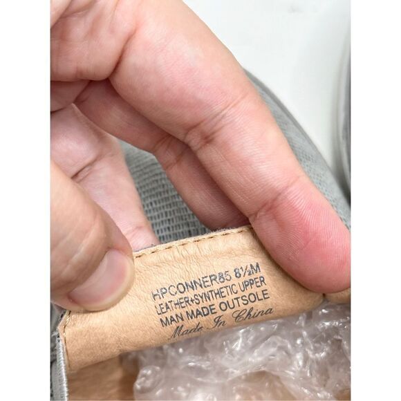 Donald Pliner Sneaker Womens Size 8.5 Leather‎ Gray Slip On Shoes - Picture 9 of 10